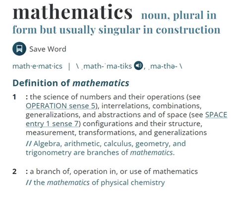 Mathematics Definition Print Mathematics Quotes Definition Of