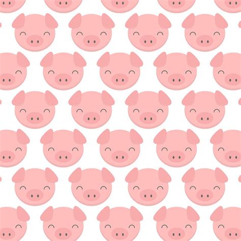 Cute Pig Face Pattern Background Pig Pattern Cute Background Image