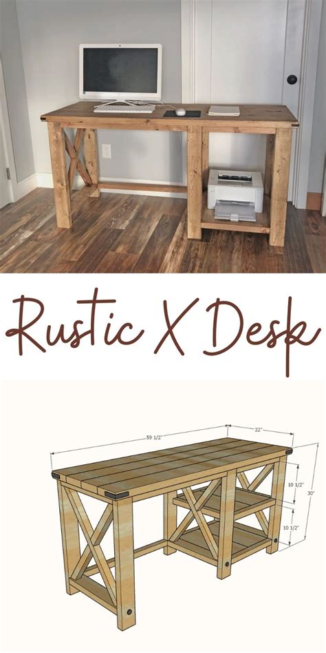 Rustic X Desk In 2021 Diy Furniture Plans Diy Desk Plans Diy