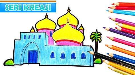 Gambar mewarnai masjid dengan gambar kartun gambar warna | copyright . Kumpulan Gambar Karikatur Gedung Sekolah | Galeri Kartun