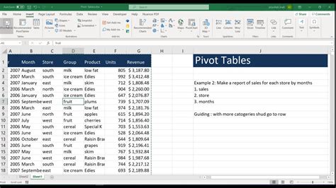 Online Lecture 11 Pivot Tables And Page Setup Youtube