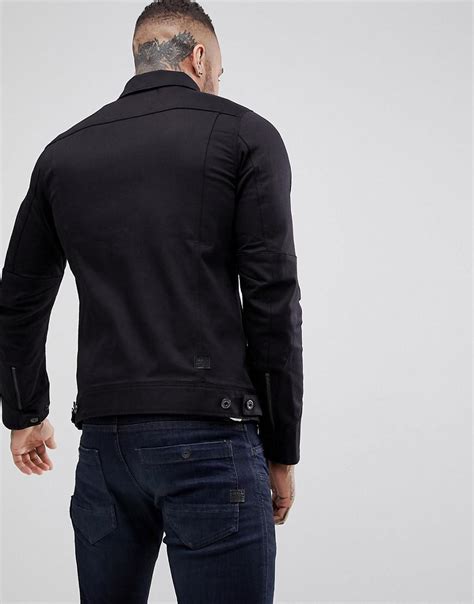 G Star Raw Vodan 3d Slim Denim Jacket In Black For Men Lyst