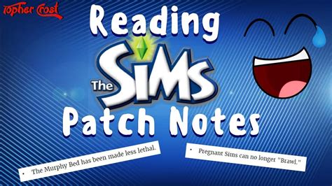 Reading Sims Patch Notes Youtube