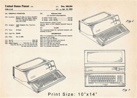 It was apple's attempt to create a viable. Personal Computer Apple 3 III 111 Vintage US Patent Art ...