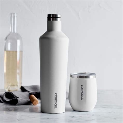 Corkcicle Insulated Small Beverage Canteen And Stemless Wine Glass Set Williams Sonoma Wine