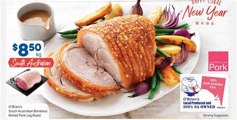 Obriens South Australian Boneless Rolled Pork Leg Roast Offer At Foodland