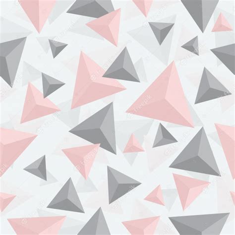 Premium Vector Seamless Pink And Grey Geometric Triangle Pattern