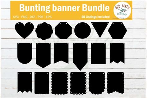 Download Svg Banner Bunting Templates For Party Layered Svg Cut File