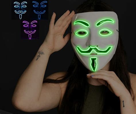 Anonymous Mask Led Glow In The Dark Mask Glow In The Dark Store