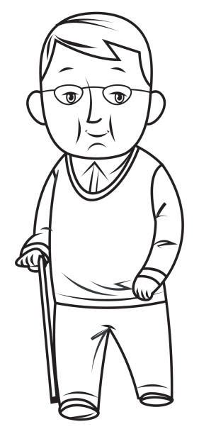 Old Man Face Clipart Black And White Canvas Zone