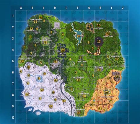 Fortnite Map Guide All The Chest Locations And The Best Landing Spots