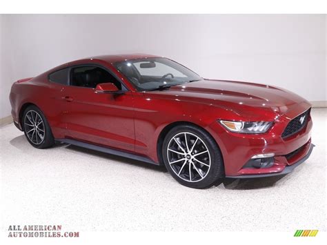 2016 Ford Mustang Ecoboost Premium Coupe In Ruby Red Metallic For Sale