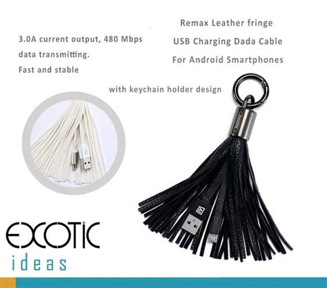 Remax Android Smartphones Usb Charging And Data Cable With Keychain