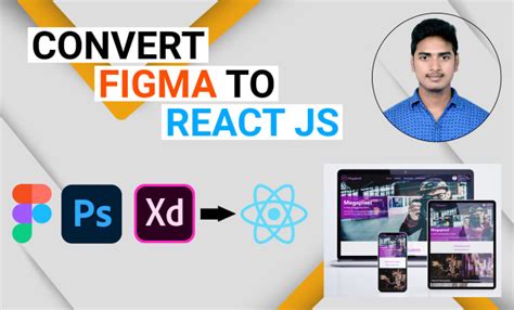 Convert Figma To Reactjs Psd To React Js Responsive Spa Website By
