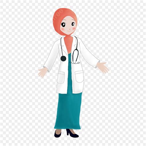 Gambar Kartun Watak Doktor Wanita Wanita Wanita Muslim Doktor Png