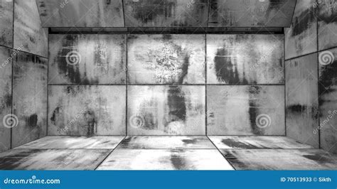 Grungy Black And White Room Stock Illustration Illustration Of Inside