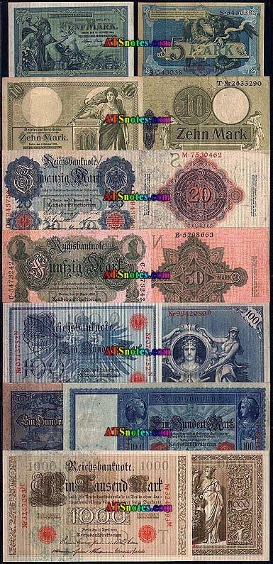 Germany Banknotes Germany Paper Money Catalog And German Currency History