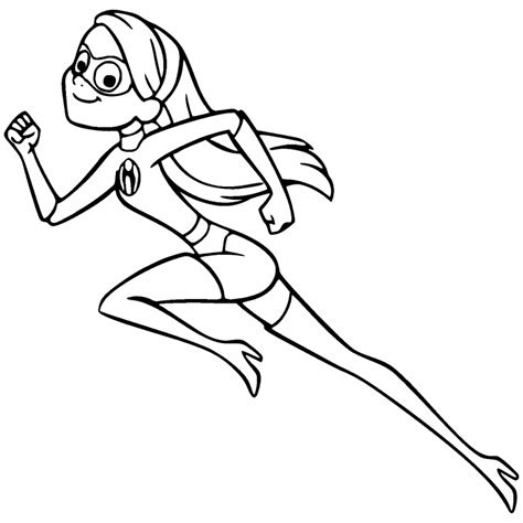 The Incredibles Coloring Pages Violet Coloring Pages