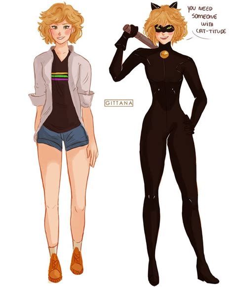 Ive Got The Right Cattitude Foe The Job Genderbend Adrien By