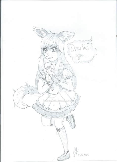 Cute Anime Girl Pencil Doodle By Elythdoodlz On Deviantart