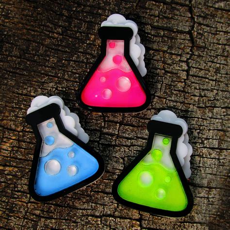 Neon Chemistry Science Experiment Beaker Flask Pin Brooch ⋆ Its Just