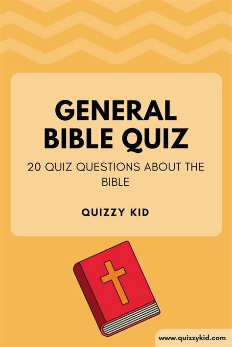 Quiz 11 questions and answers. General Bible Questions for Kids - Quizzy Kid