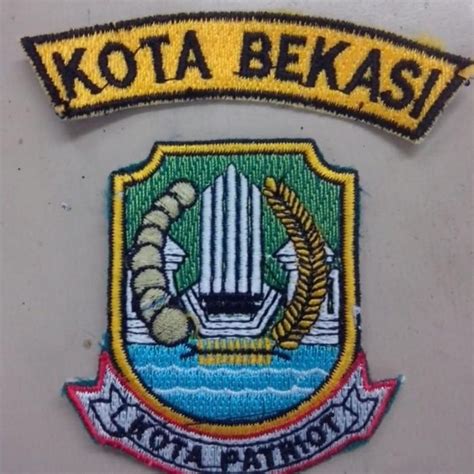 Jual Atribut Emblem Bordir Logo Kota Bekasi 1set Shopee Indonesia