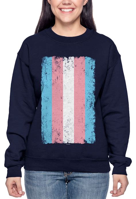 Distressed Transgender Flag Lgbtq Pride Love Sweatshirt Ebay
