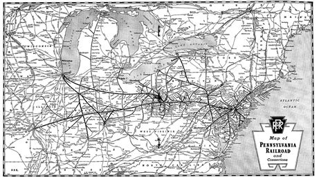 Pennsylvania Railroad System Map Pennsylvania Mappery