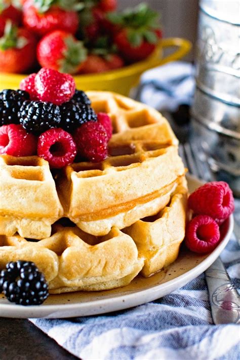 Thick Fluffy Homemade Waffles ~ Easy Homemade Waffles That Are Perfectly Light And Fluffy