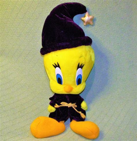 24 Tweety Bird Wizard Looney Tunes Plush Stuffed Animal Six Flags Gold