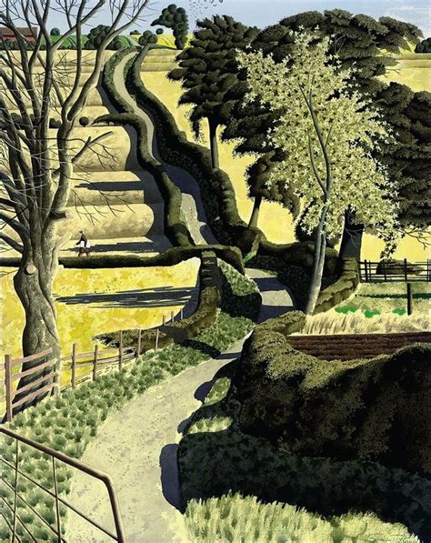Simon Palmer B 1956 Drawing Across The Ocre Undated Ink