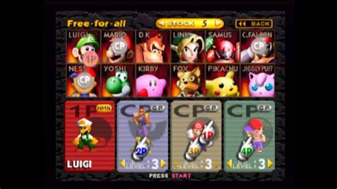 Super Smash Bros 64 How To Unlock All Characters Youtube