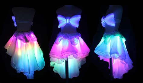 Fullcolor Led Light Up Bubble Skirt With Headware Nightclub Stage