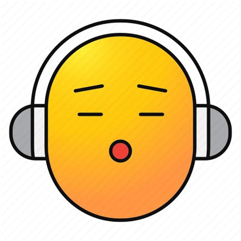 Earspeakers Emoji Emoticon Headphones Listen Music Smiley Icon