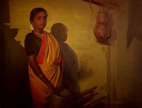 Elayaraja ~ Indian Girls E Womens Painting Realistic Oil Painting Realistic Art