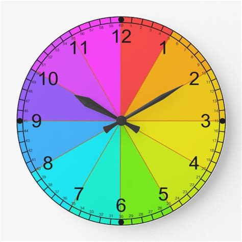 Color Wheel And Time Teaching Clock Zazzle