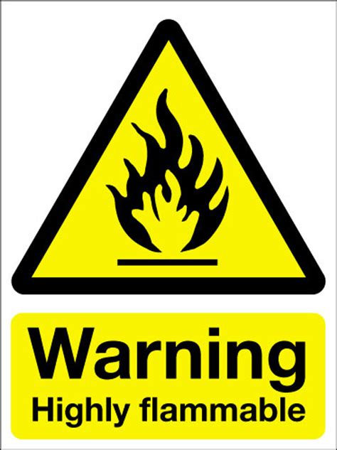 Flammable Hazard Signs Symbols