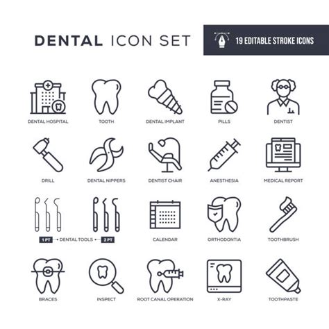 Dental Xray Icon Editable Illustrations Royalty Free Vector Graphics