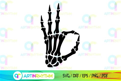 Okay Skeleton Hand Symbol Svg Graphic By Artinrhythm · Creative Fabrica