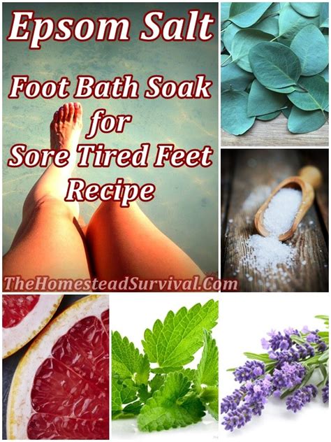 Epsom Salt Foot Bath Soak For Sore Tired Feet Recipe The Homestead Survival