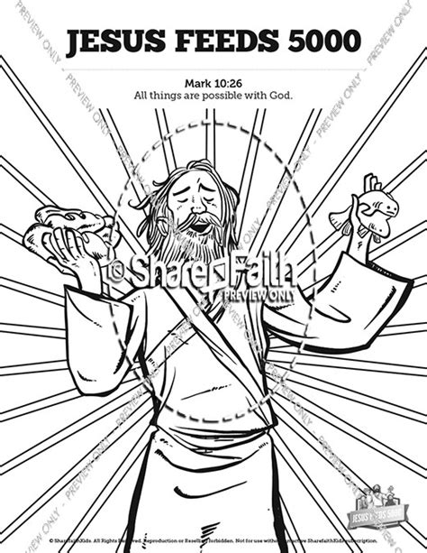 46 beautiful collection feeding of the 5000 coloring page jesus