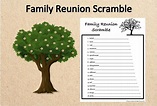 Instant Download Family Reunion Word ScrambleFamily ...