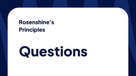 Lessonup Ask Questions Applying Rosenshines Principles