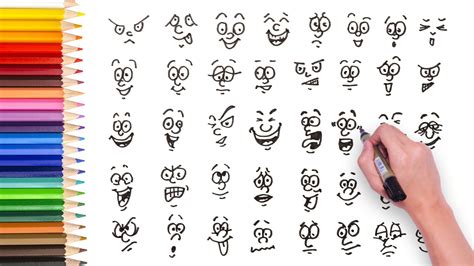Learn How To Draw Cartoon Faces Simple Drawing Video Tutorial