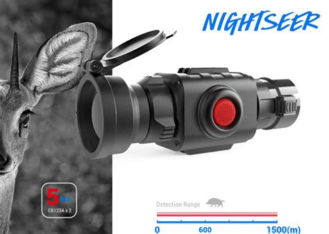 2x 4x Thermal Night Vision Clip On Scope 5 Hours Operation Time