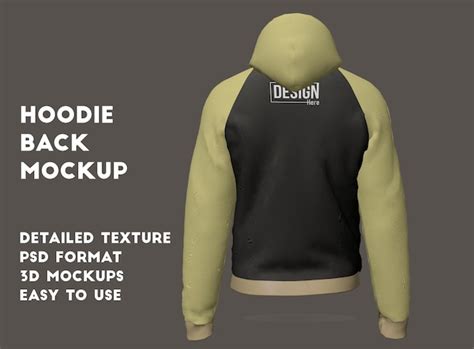 Premium Psd Hoodie Back Mockup
