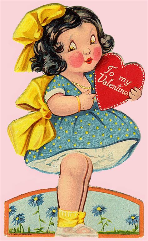 Free Vintage Digital Stamps Vintage Printable Sweet Valentine Girl