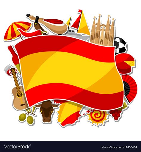 Spain Background Design Spanish Traditional Vector Image