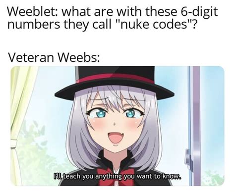 Weeblet What Are With These 6 Digit Numbers They Call Nuke Codes